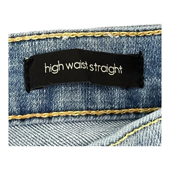 Ella Moss High Waist Straight Leg Ankle Crop Jeans Light Wash Women Size 12/31 - Picture 7 of 9